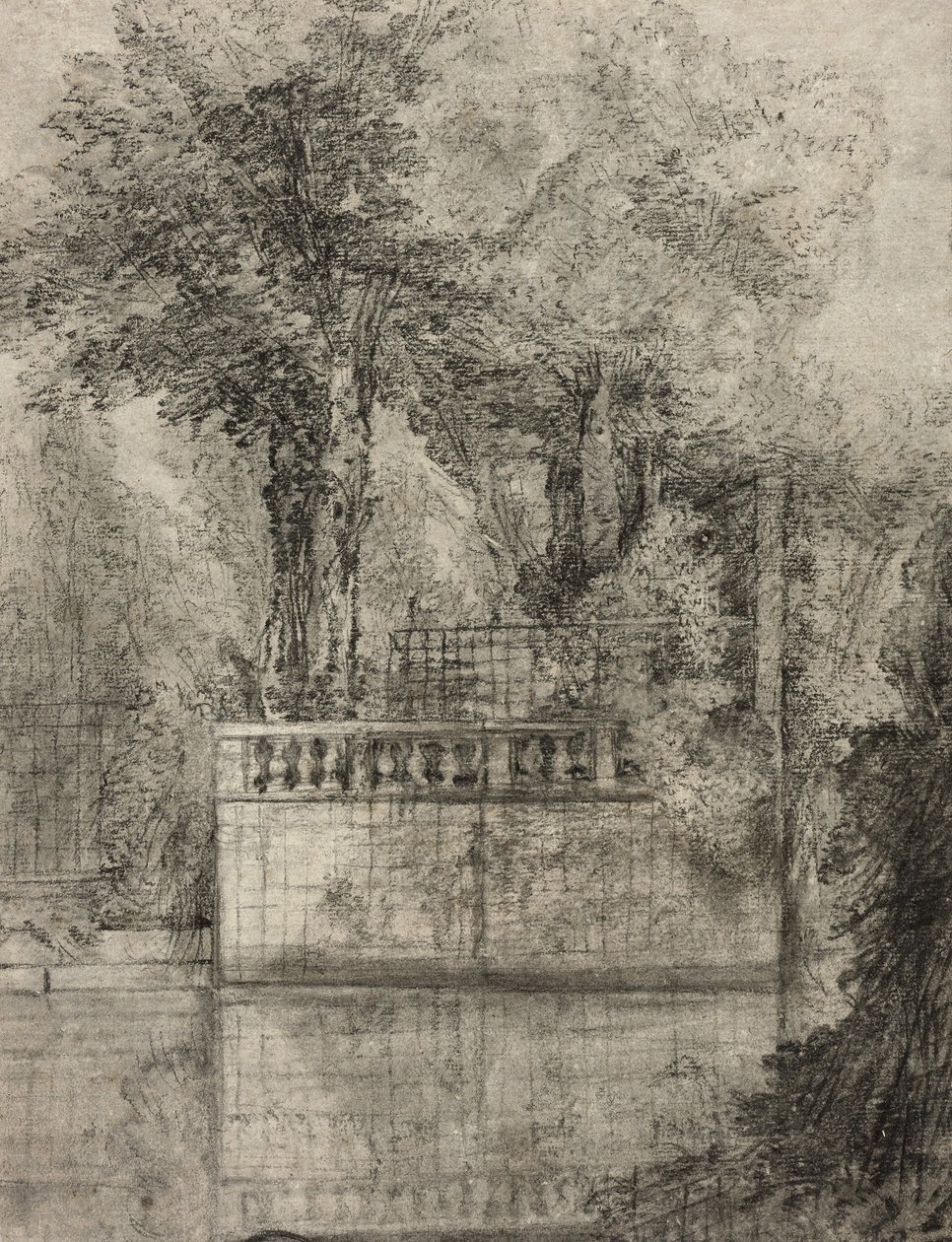 Rácsmunka és tükröző medence Arcueilben, 1744-47 alkotó: Jean Baptiste Oudry