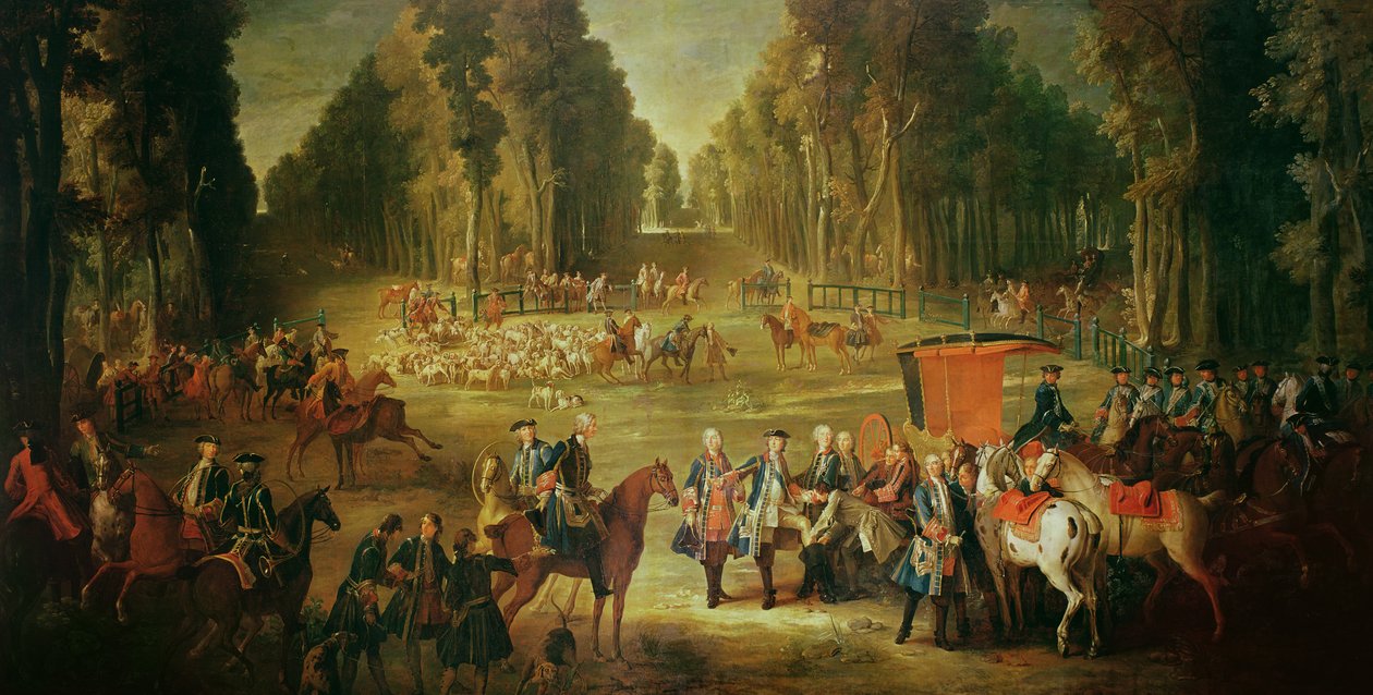 Találkozó a Puits-du-Roi vadászathoz Compiegne-ben (a részletekért lásd: 202272) alkotó: Jean Baptiste Oudry
