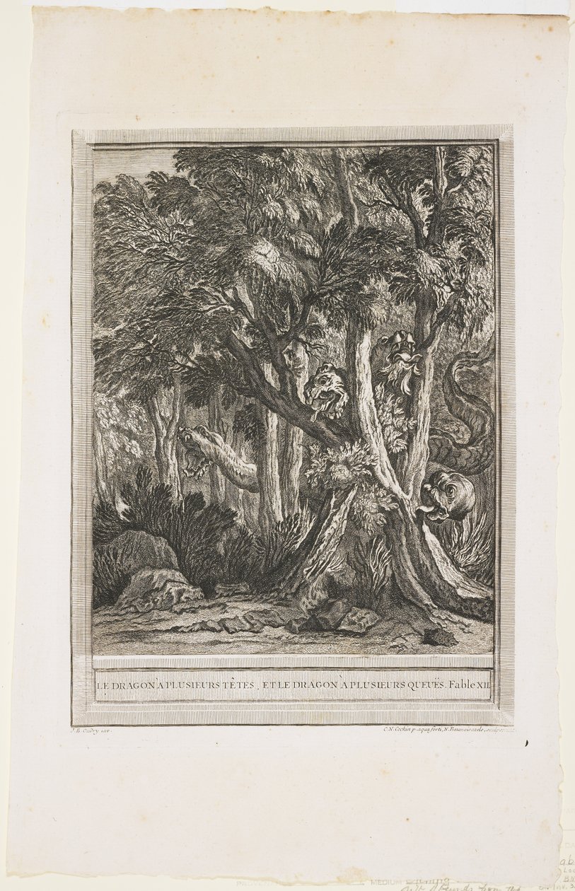 A sokfejű sárkány, XII. mese, c. 1753-1755 alkotó: Jean Baptiste Oudry