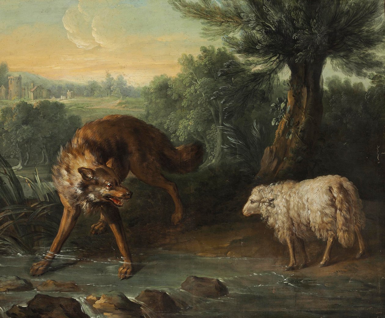 A farkas és a bárány alkotó: Jean Baptiste Oudry