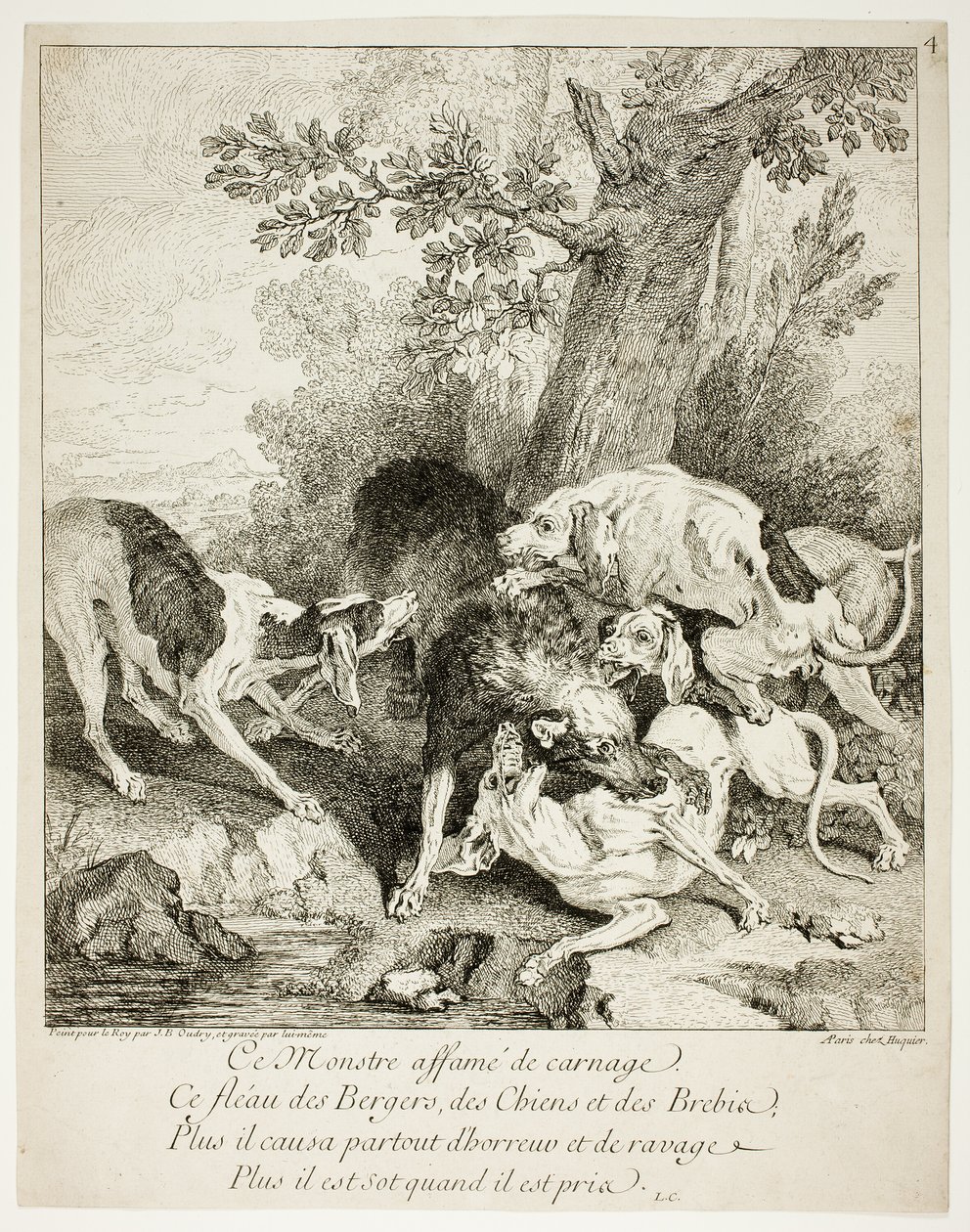 A farkas az öbölben alkotó: Jean Baptiste Oudry