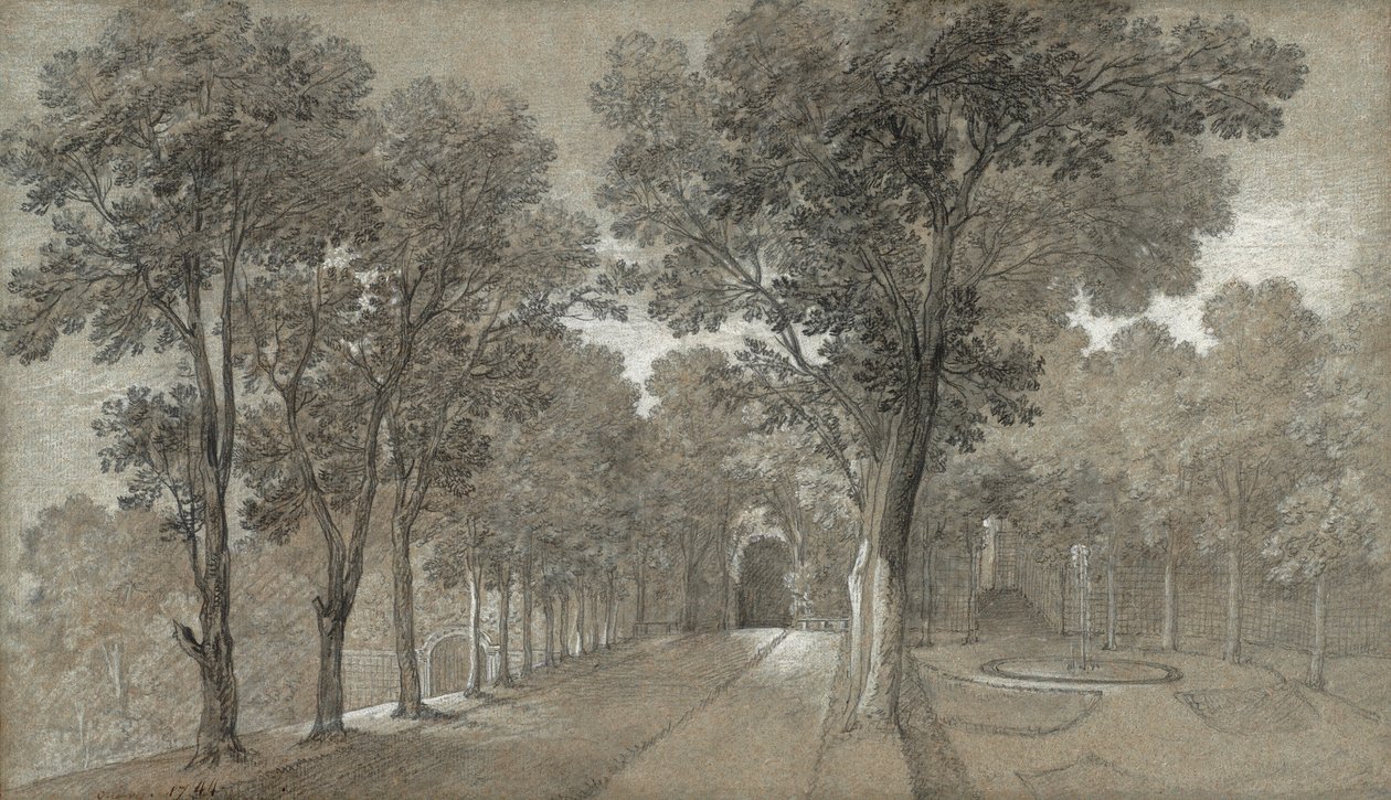 Kilátás az Arcueil parkra alkotó: Jean Baptiste Oudry