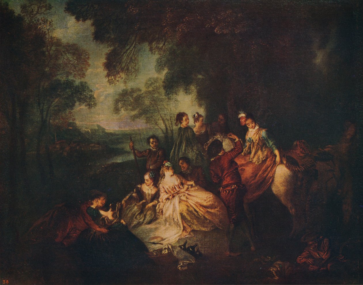 Vidéki parti, c1722, c1915 alkotó: Jean Baptiste Pater
