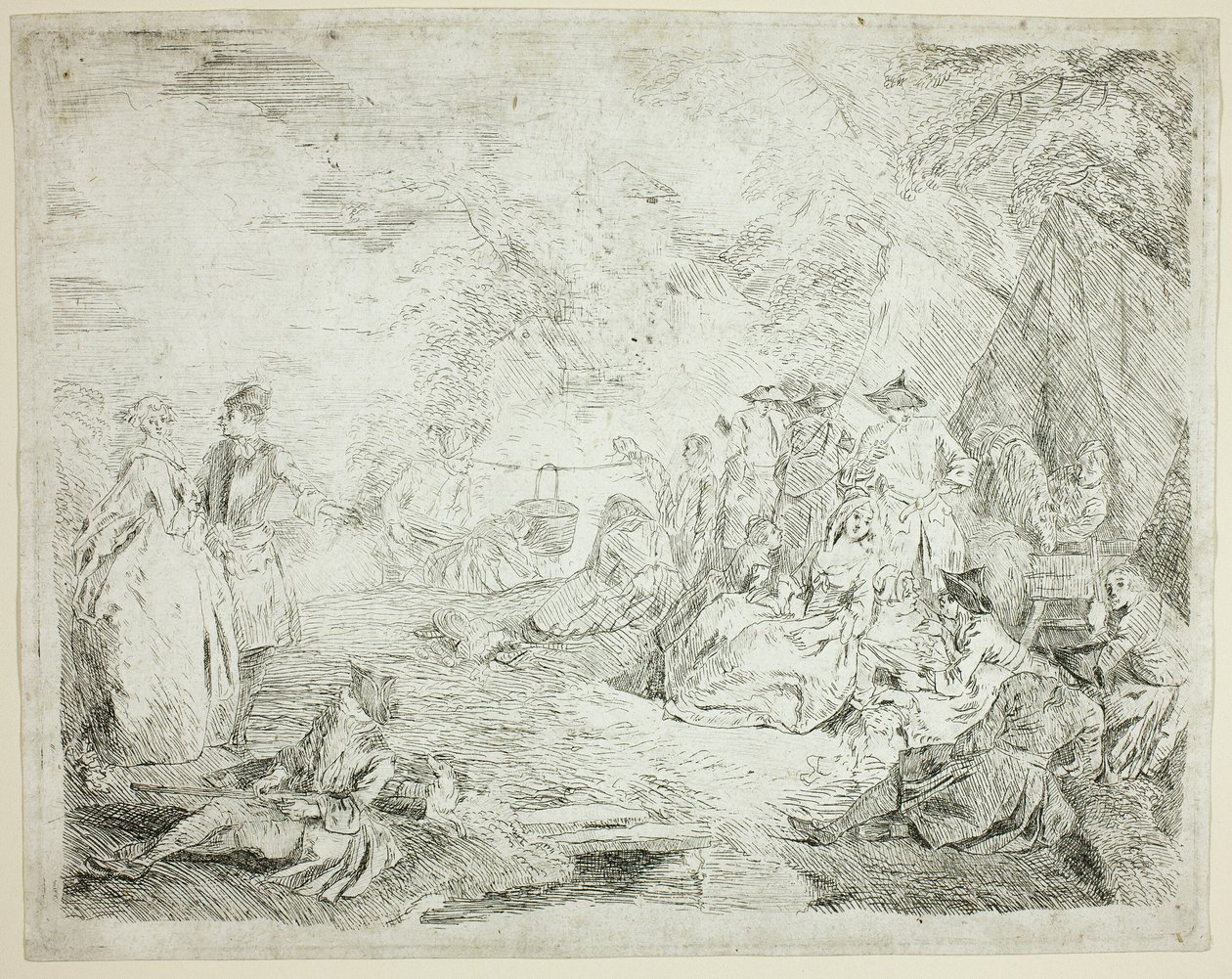 Pihenő csapatok alkotó: Jean Baptiste Pater