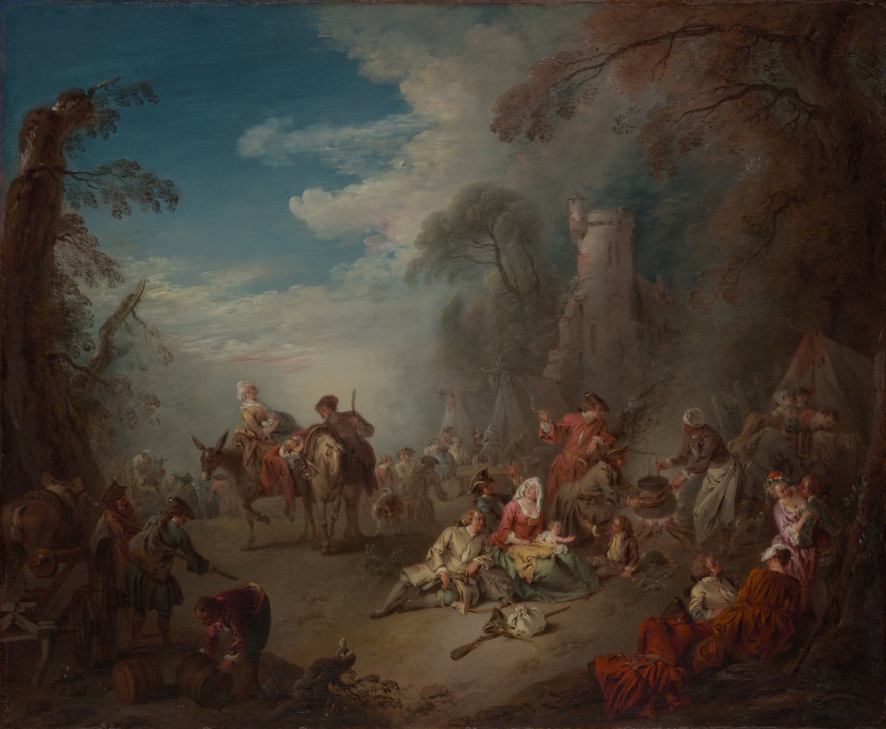 Csapatok nyugalomban, kb. 1725. alkotó: Jean Baptiste Pater