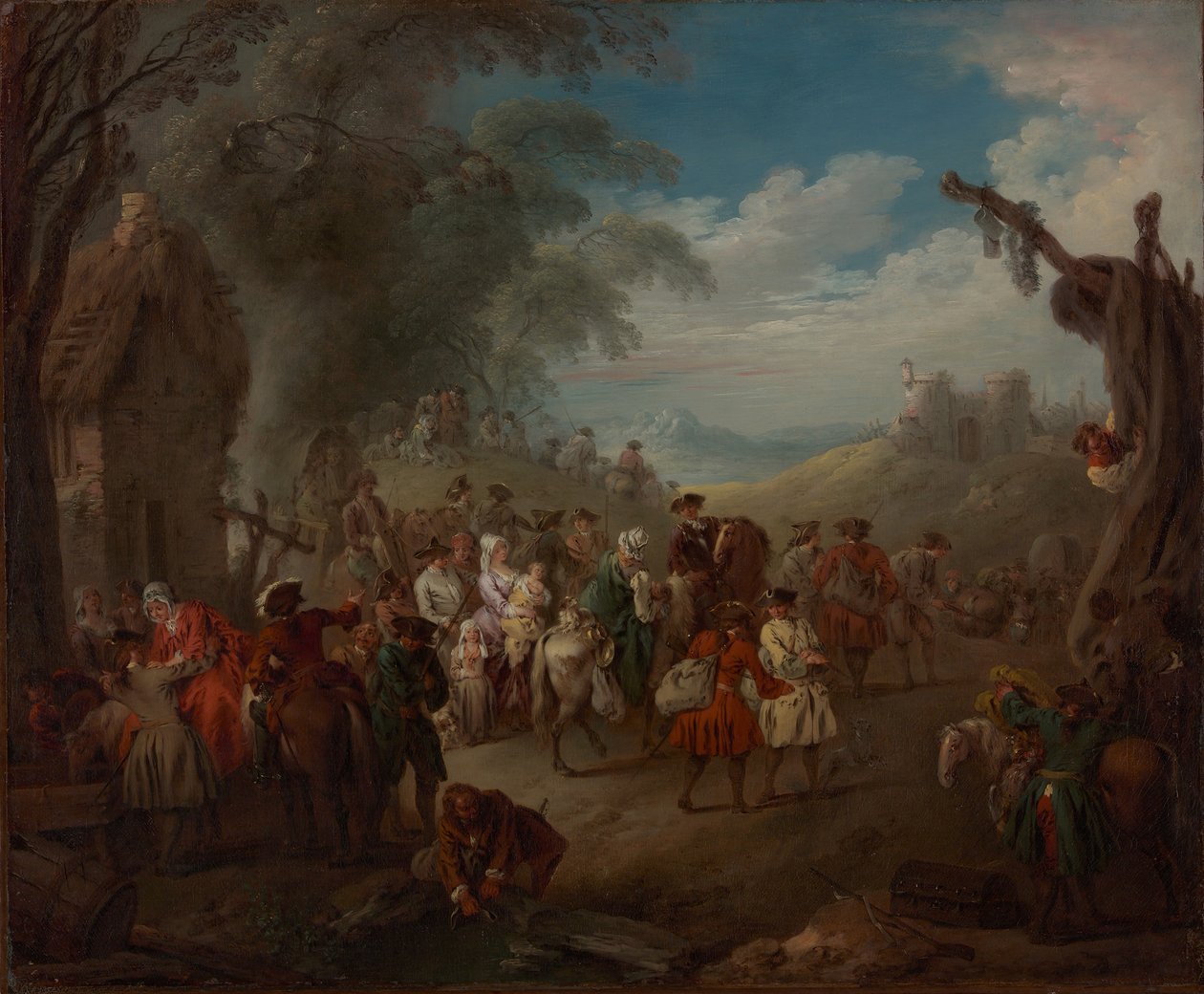 Csapatok a márciusban, kb. 1725. alkotó: Jean Baptiste Pater