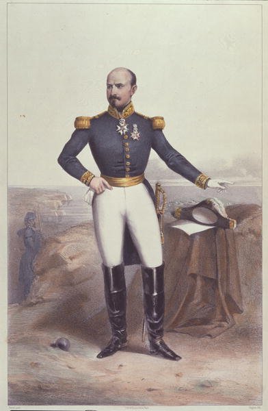Louis Jules Trochu tábornok (1815-96) (színes litó) alkotó: Jean Baptiste Perrot