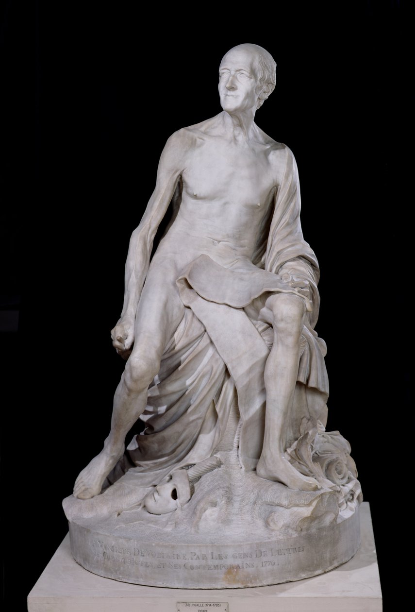 Ülő Voltaire-szobor (1694-1778) 1776 (márvány) alkotó: Jean Baptiste Pigalle