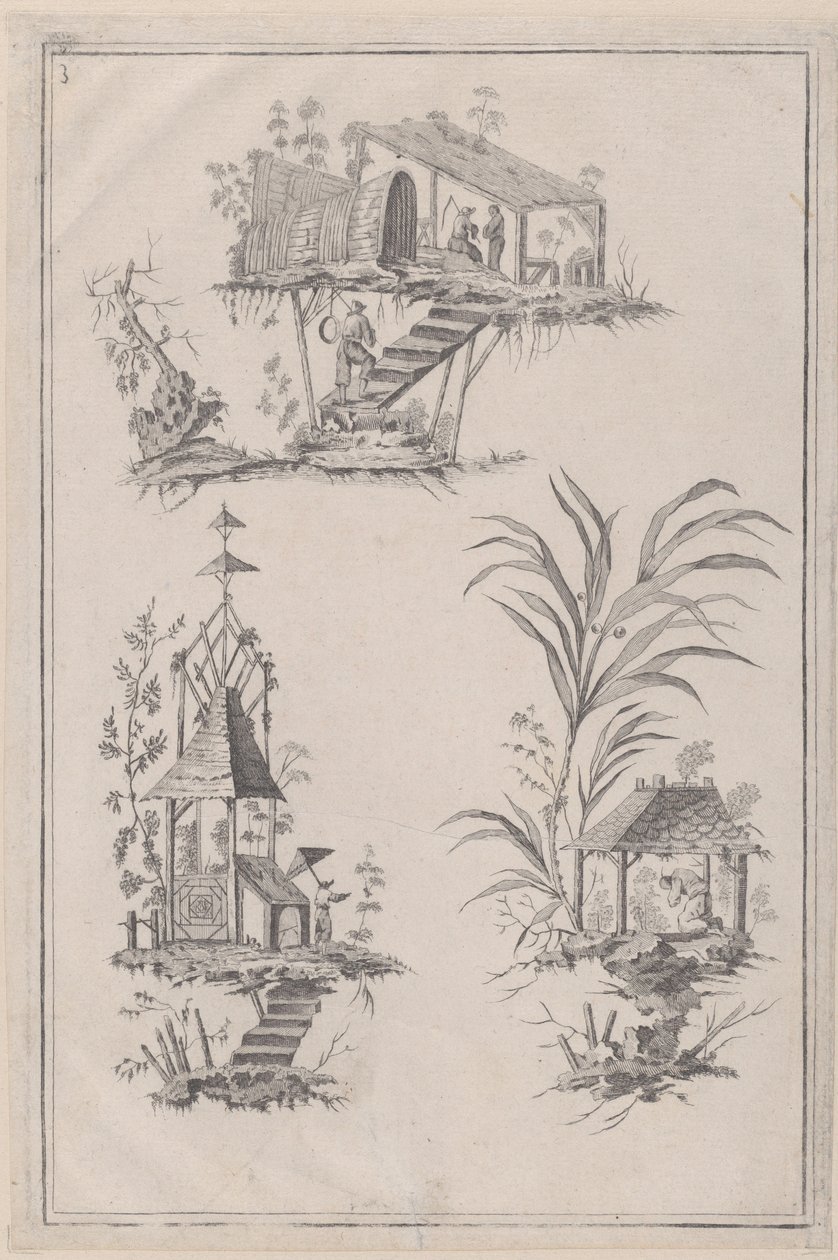 Chinoiserie Ornaments, kb. 1760-85. alkotó: Jean Baptiste Pillement