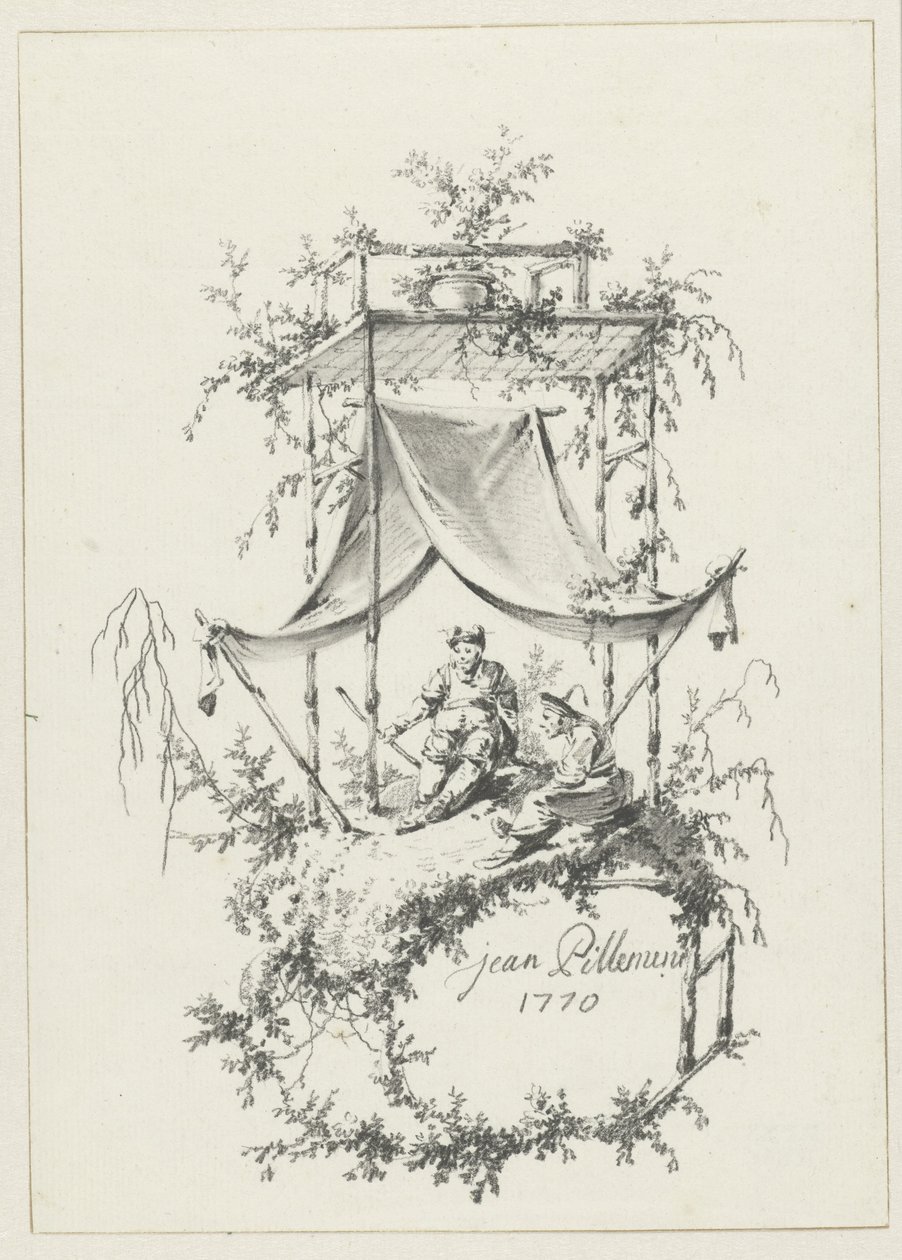 Chinoiserie stílusú kompozíció alkotó: Jean Baptiste Pillement