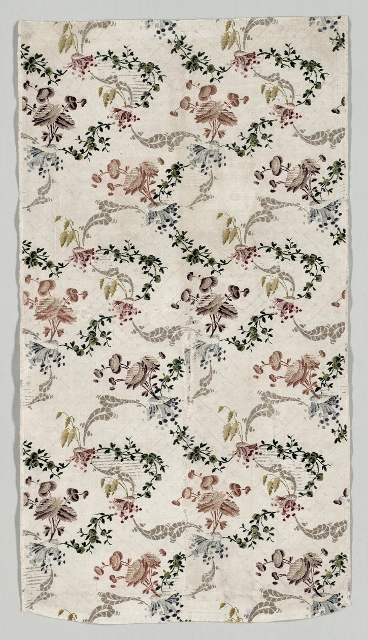 Brokádos selyem hossza, 1723-1774. alkotó: Jean Baptiste Pillement