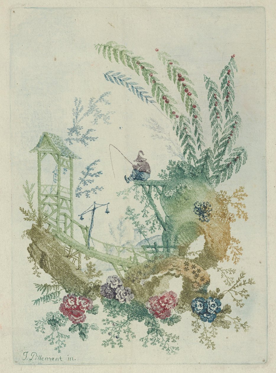 Dísztervezés a Nouvelle Suite de Cahiers de Dessins Chinois-ból, 1790-es évek. alkotó: Jean Baptiste Pillement