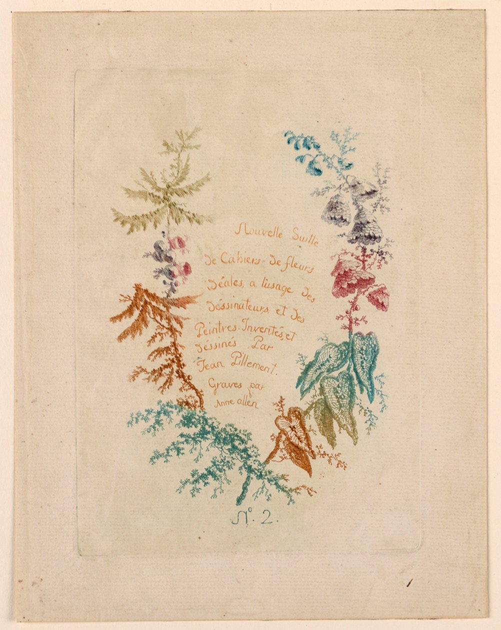 Title page for "Nouvelle Suitte de Cahiers de fleurs idéales" No. 2   1289934   hu       hungarian Successfully Translated  Original: Madame de Gillier Translat: Madame de Gillier 1251765 hu hungarian Successfully Translated Original: Ein Chevauxleger schä alkotó: Jean Baptiste Pillement