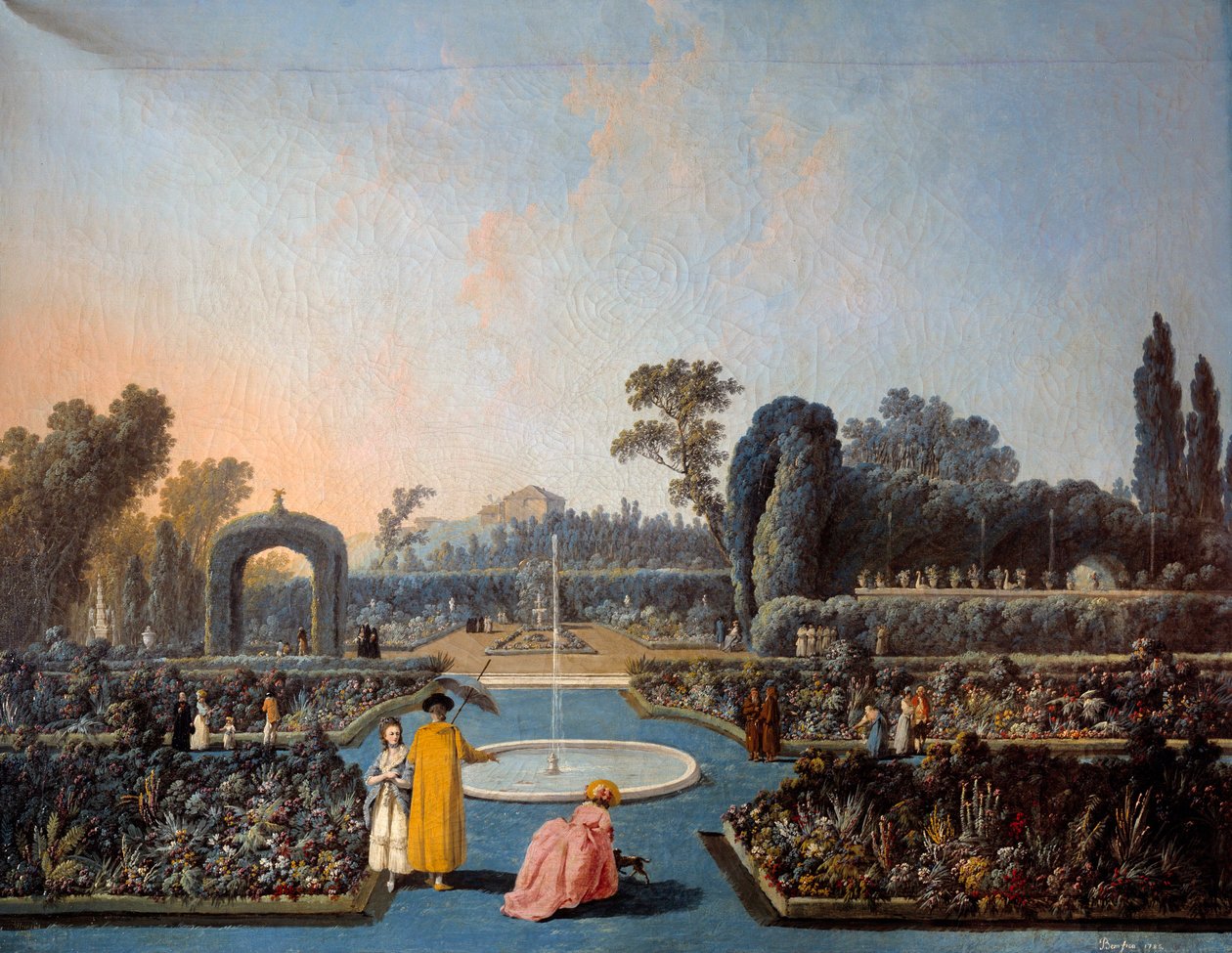 Kilátás a Benfica kertjére Lisszabonban Jean Pillement (1728-1808) festménye 1785 Párizs, Dekoratív művészetek alkotó: Jean Baptiste Pillement