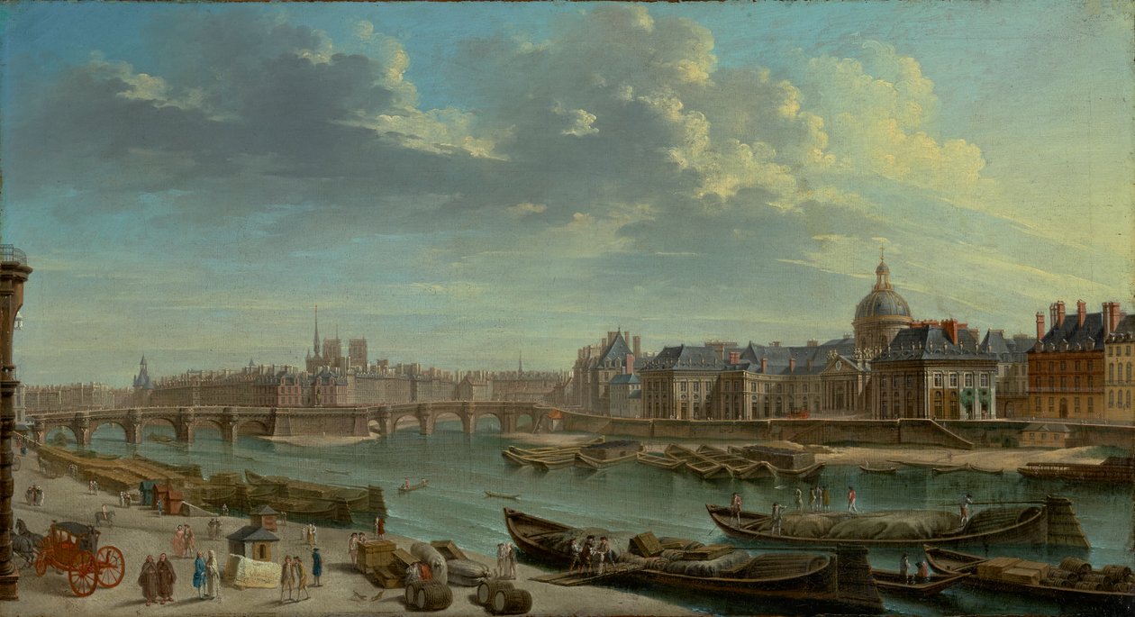 Párizs kilátása az Ile de la Cite-val, 1763 alkotó: Jean Baptiste Raguenet