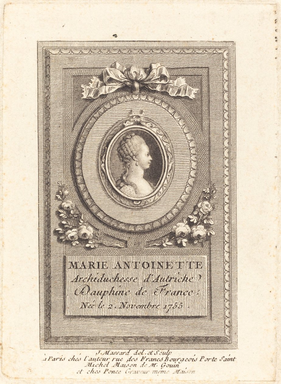 Marie Antoinette alkotó: Jean Baptiste Raphael Urbain Massard