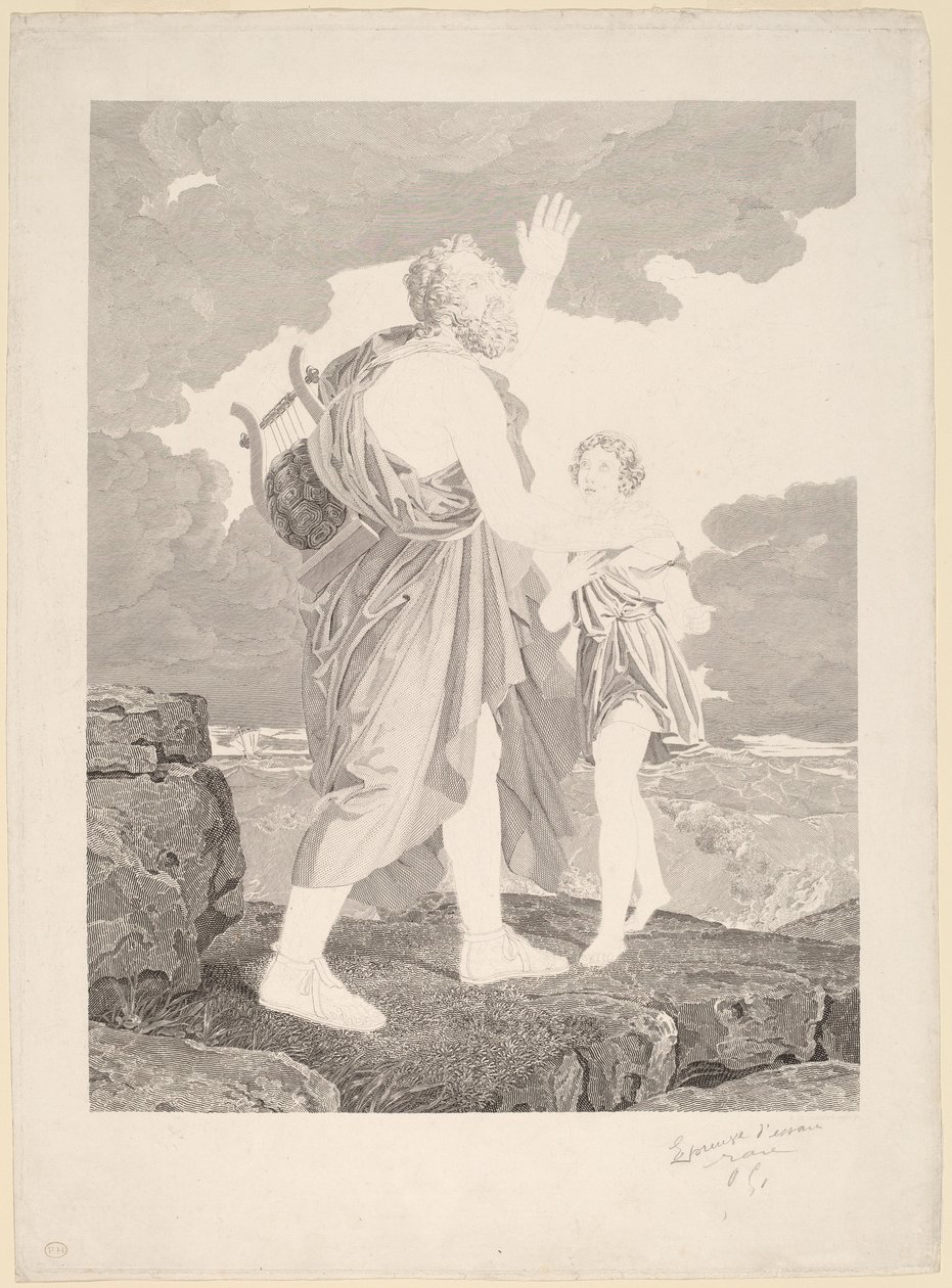 Vak Homer alkotó: Jean Baptiste Raphael Urbain Massard, after Baron François Gerard