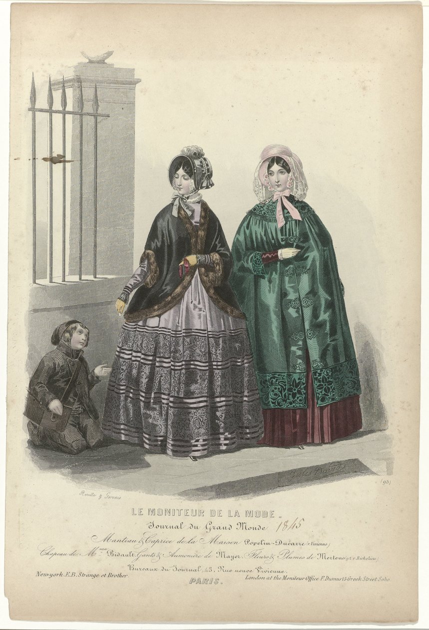 Le Moniteur de la Mode, 1845, 95. sz.: Coat & Caprice of the (...) alkotó: Jean Baptiste Reville