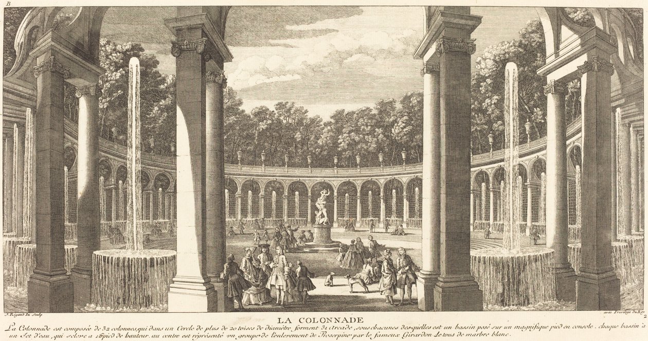 a Kolonádét alkotó: Jean Baptiste Rigaud