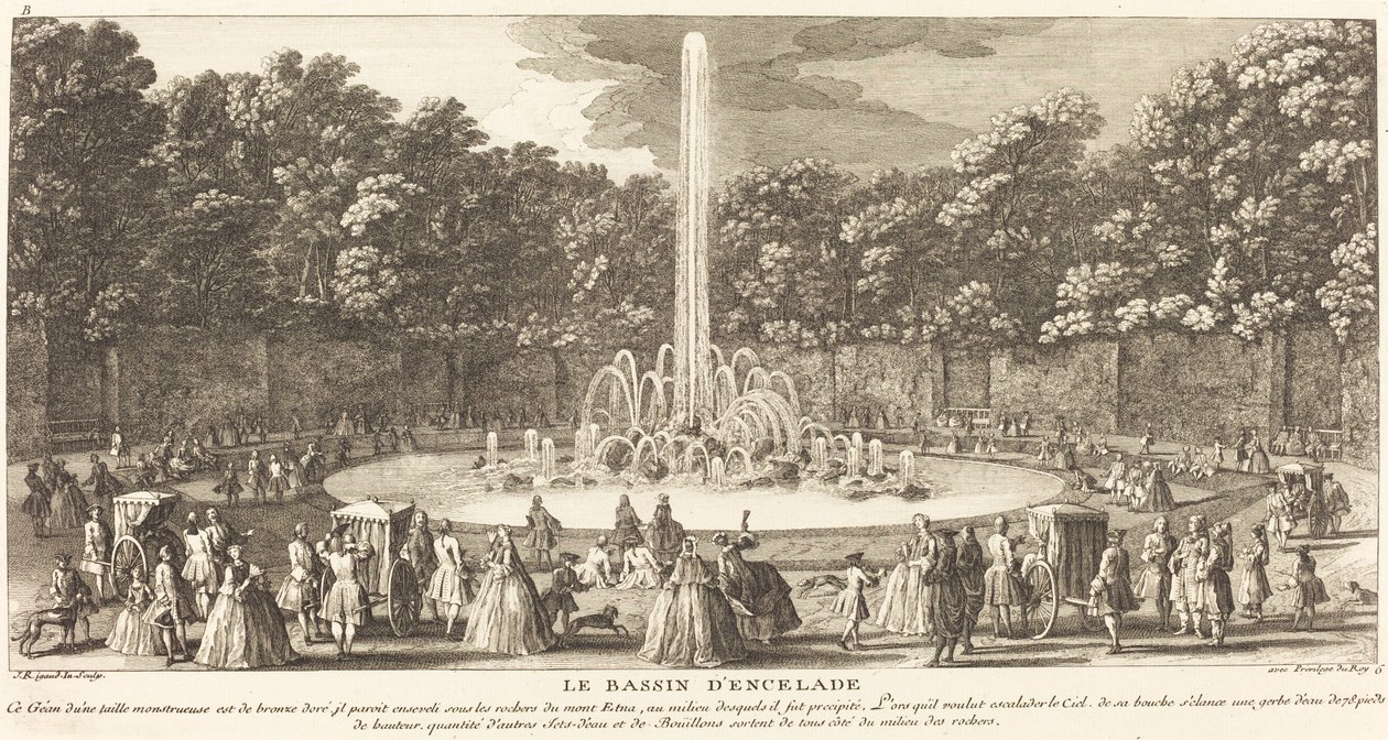 Enceladus medencéje alkotó: Jean Baptiste Rigaud