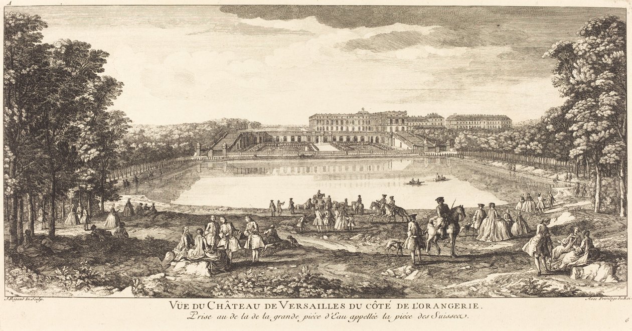 Kilátás a Versailles-i palotára a Cote de l