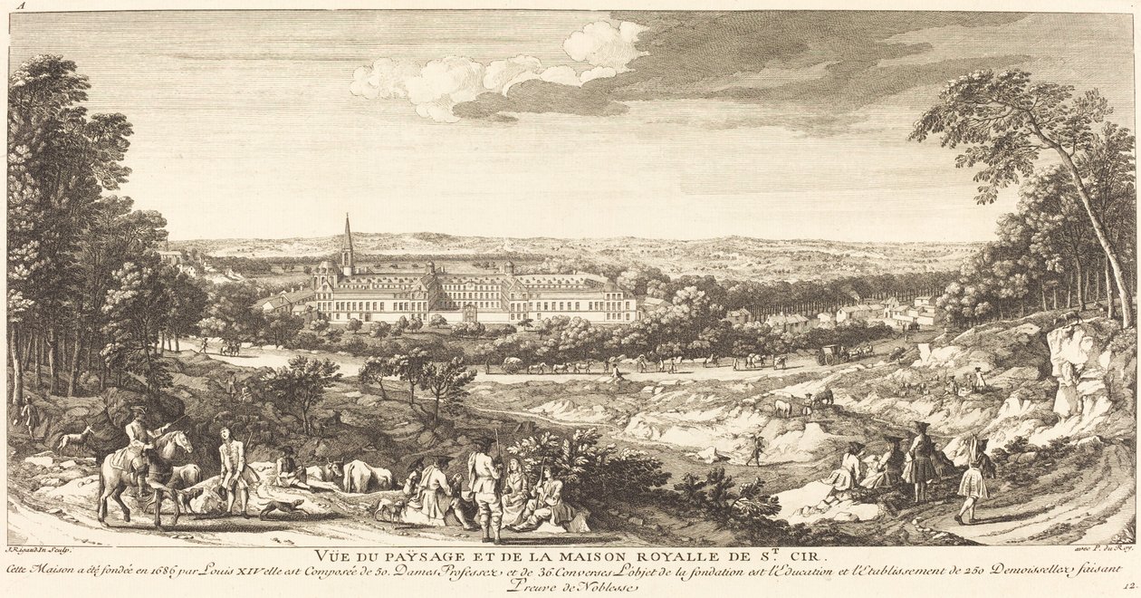 Kilátás a Szent Cir királyi ház tájára alkotó: Jean Baptiste Rigaud
