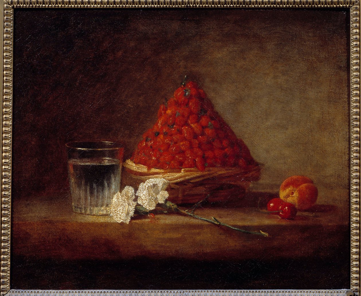 Kosár erdei szamócából Jean Baptiste Simeon Chardin (1699-1779) festménye 18. század Magángyűjtemény - Erdei szamóca kosár. Jean Baptiste Simeon Chardin (1699-1779) festménye alkotó: Jean Baptiste Simeon Chardin