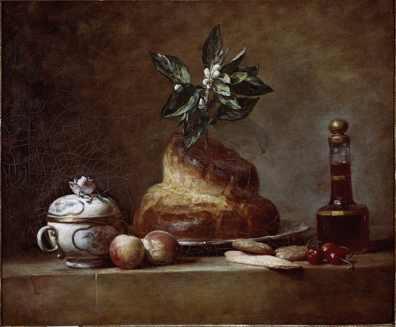 Zsemle vagy desszert. (1763, Olaj, vászon) alkotó: Jean Baptiste Simeon Chardin