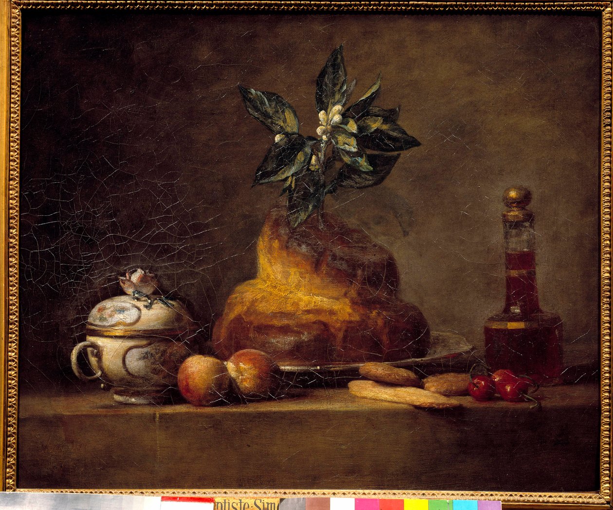 Zsemle vagy desszert. Jean Simeon Chardin (1699-1779) festménye alkotó: Jean Baptiste Simeon Chardin