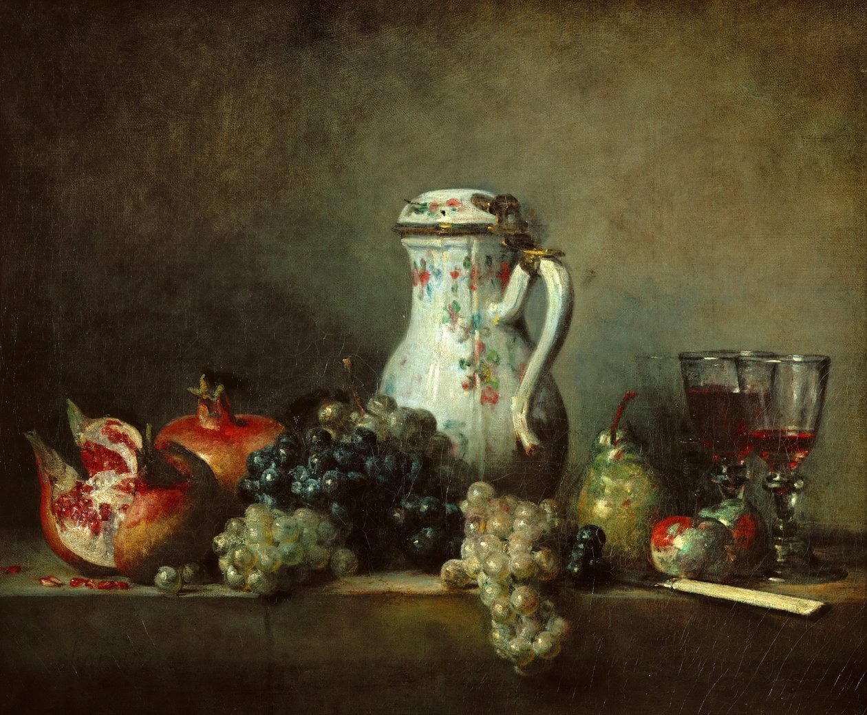 Szőlő és gránátalma alkotó: Jean Baptiste Simeon Chardin