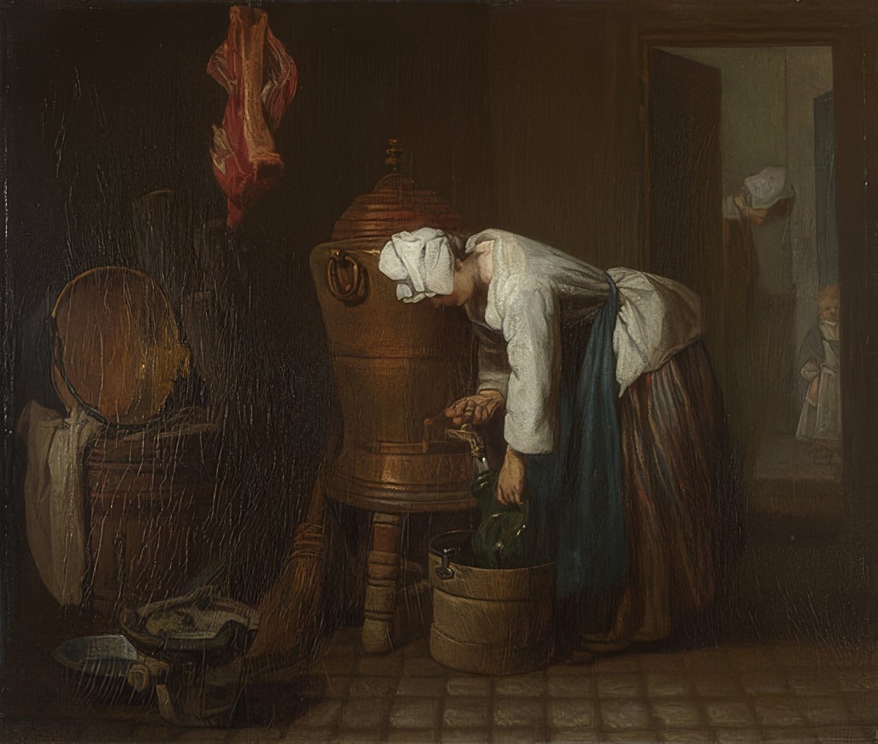 La Fontaine (víztartály). 1733 vagy később alkotó: Jean Baptiste Simeon Chardin