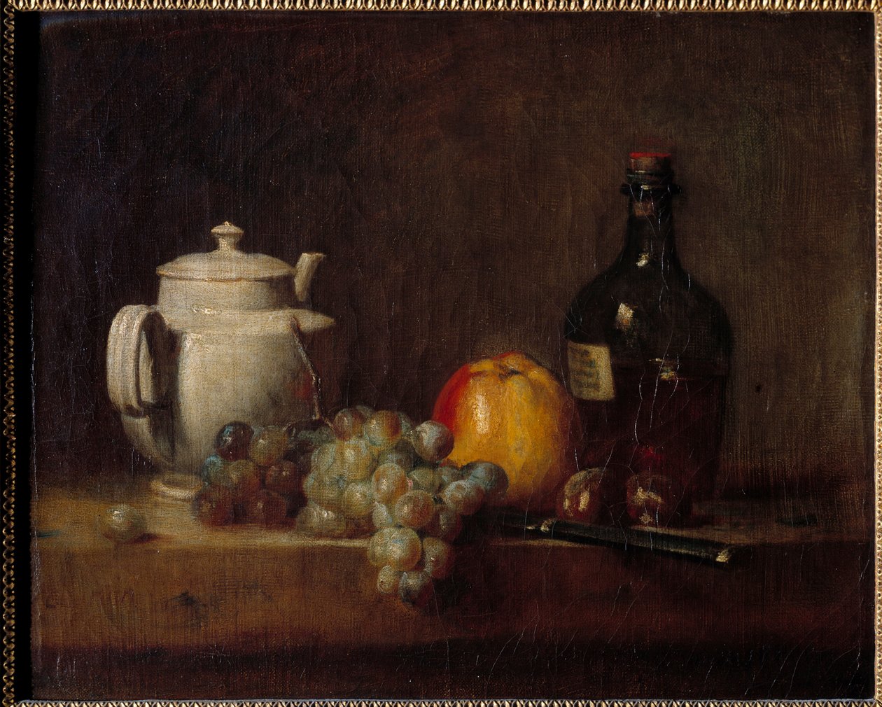 A fehér teiere szőlővel Jean Baptiste Simeon Chardin (1699-1779) festménye XVIII. alkotó: Jean Baptiste Simeon Chardin