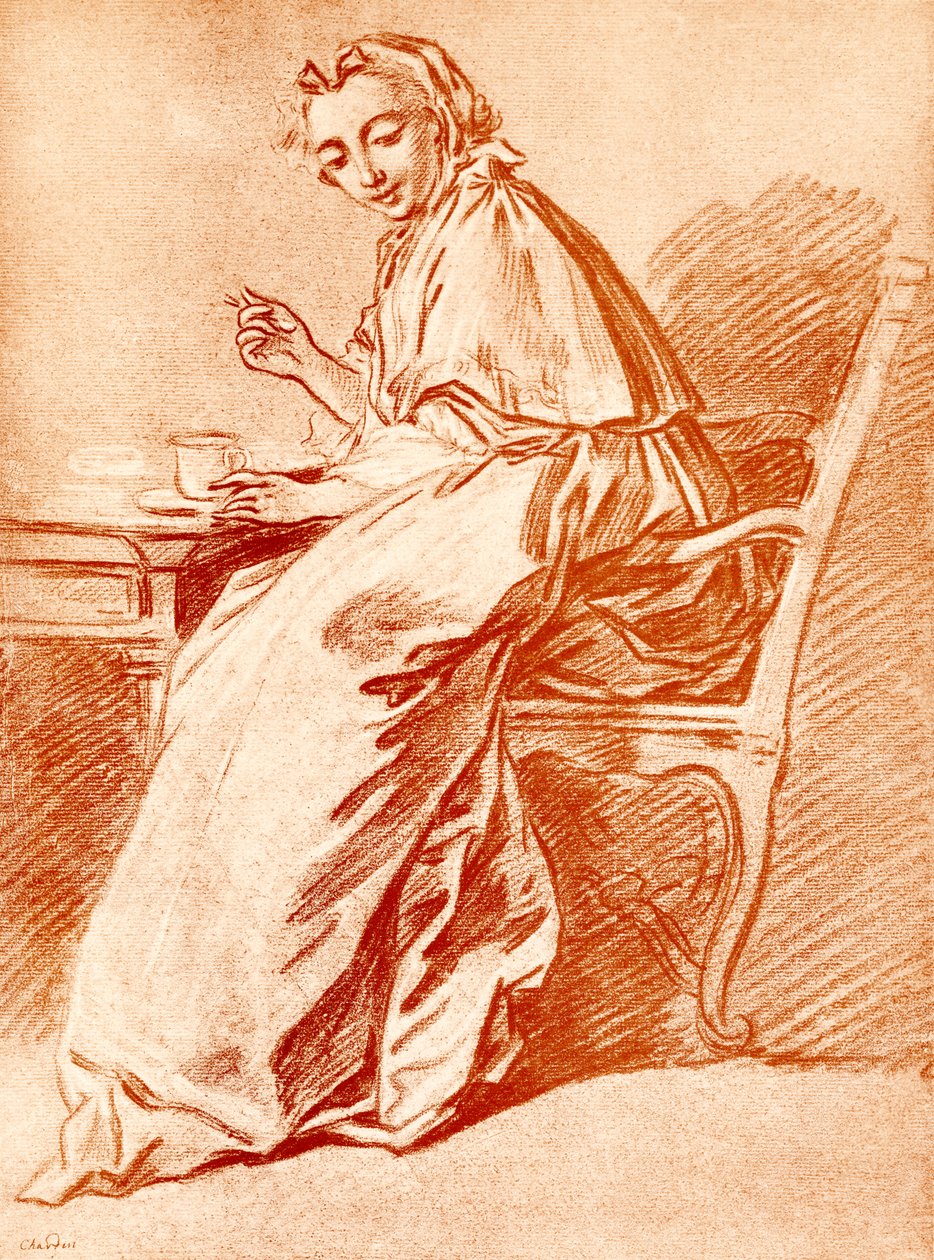 Hölgy a reggelinél alkotó: Jean Baptiste Simeon Chardin