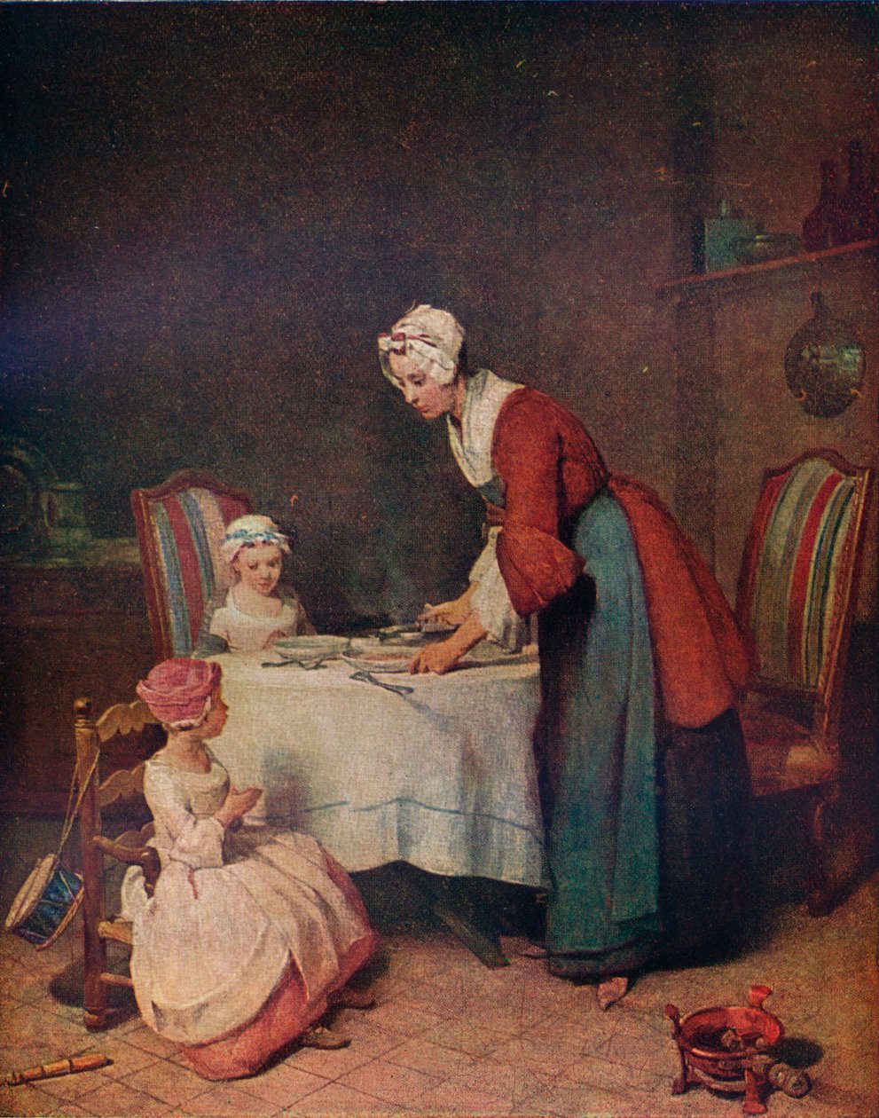 Le Benedicite Grace a hús előtt, 1740. 1911 alkotó: Jean Baptiste Simeon Chardin