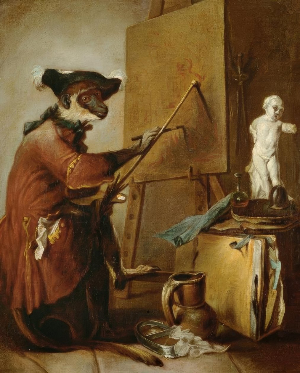 A festő majom alkotó: Jean Baptiste Simeon Chardin