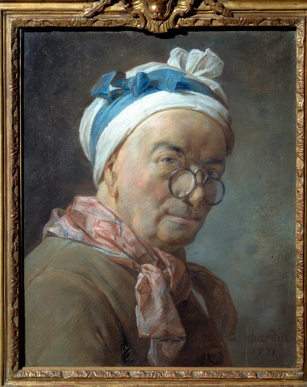 Önarckép a besicleeknek Jean Baptiste Simeon Chardin (1699-1779) festménye. 1771. Dim. 0,459 x 0,375 m. alkotó: Jean Baptiste Simeon Chardin