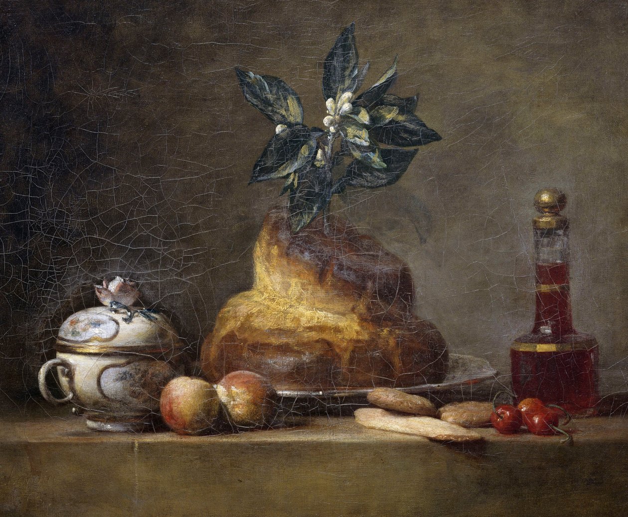 Csendélet brióssal alkotó: Jean Baptiste Simeon Chardin