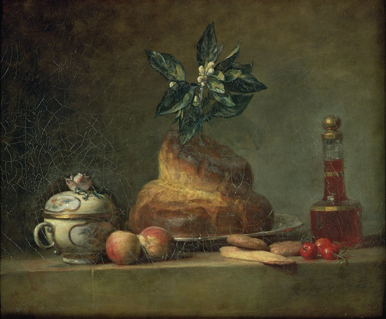 A briós vagy a desszert, 1763 alkotó: Jean Baptiste Simeon Chardin