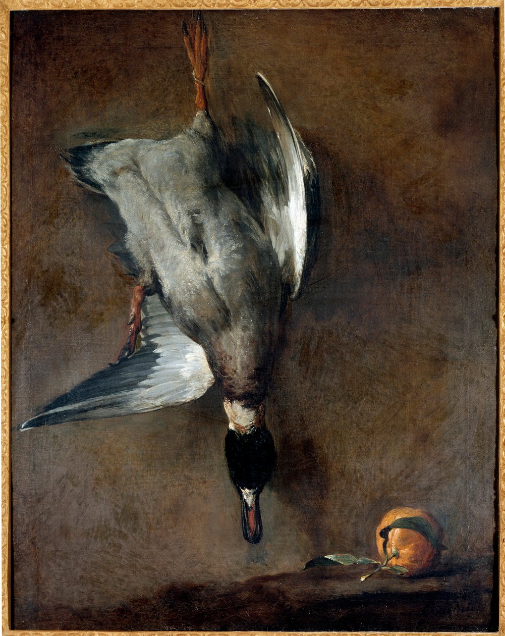 Jean Baptiste Simeon Chardin (1699-1779) A döglött kacsa festménye, 18. századi Gien, Musee de la Chasse alkotó: Jean Baptiste Simeon Chardin