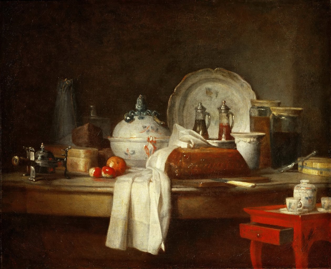 A tisztek rendetlensége vagy az ebéd maradványai alkotó: Jean Baptiste Simeon Chardin