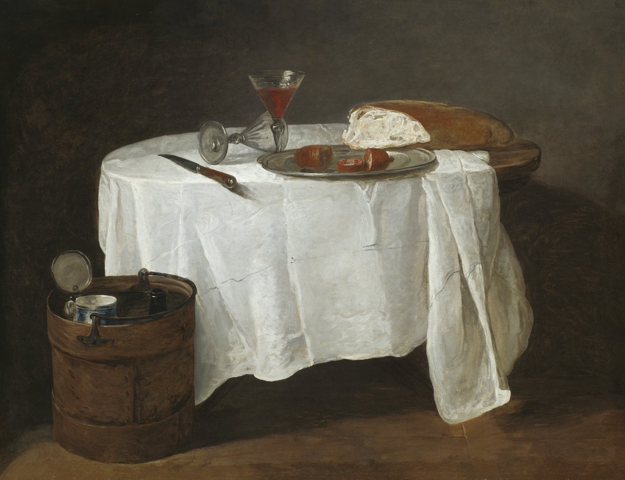 A fehér abrosz, 1731-32 alkotó: Jean Baptiste Simeon Chardin