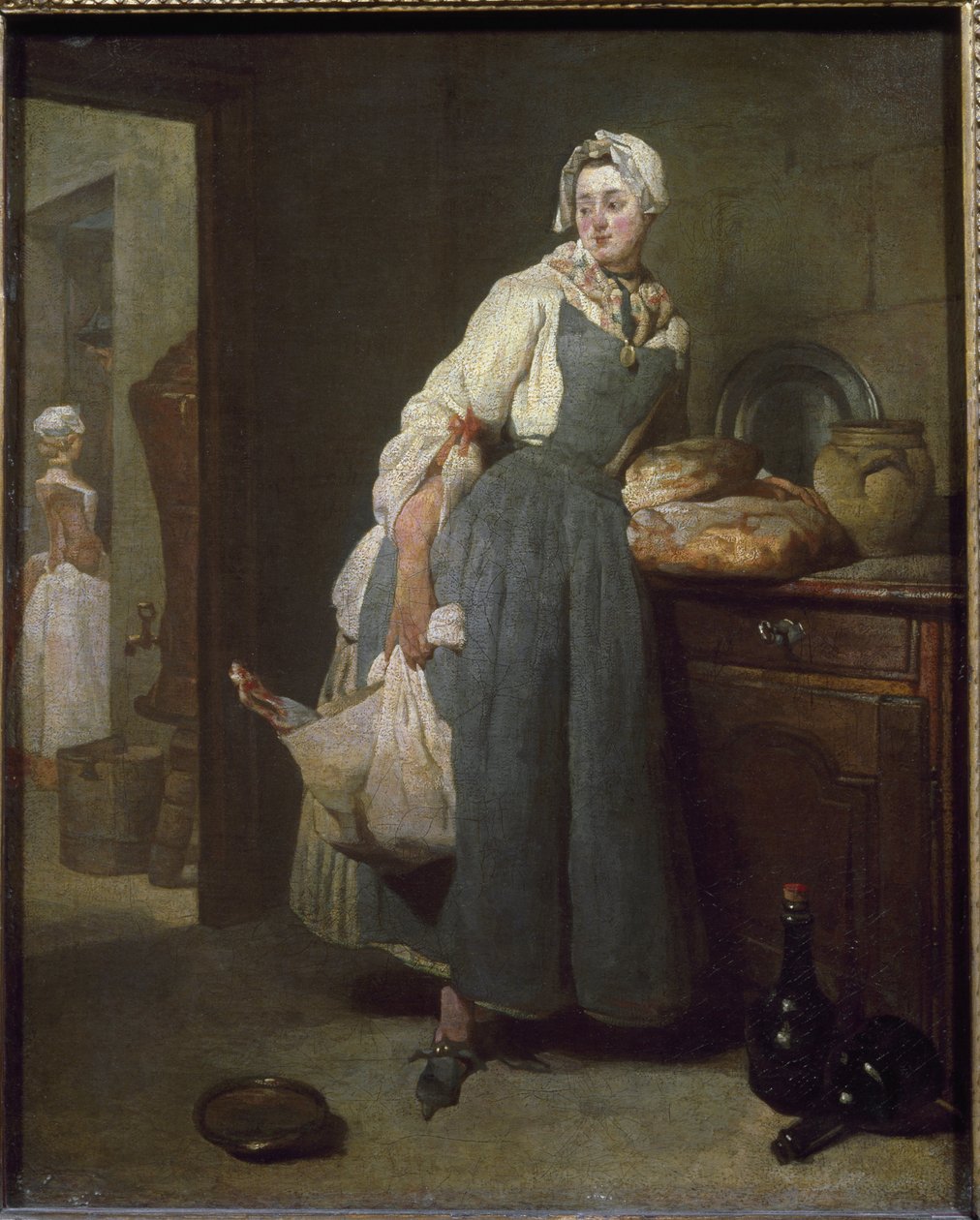 The outfitter - olaj, vászon alkotó: Jean Baptiste Simeon Chardin
