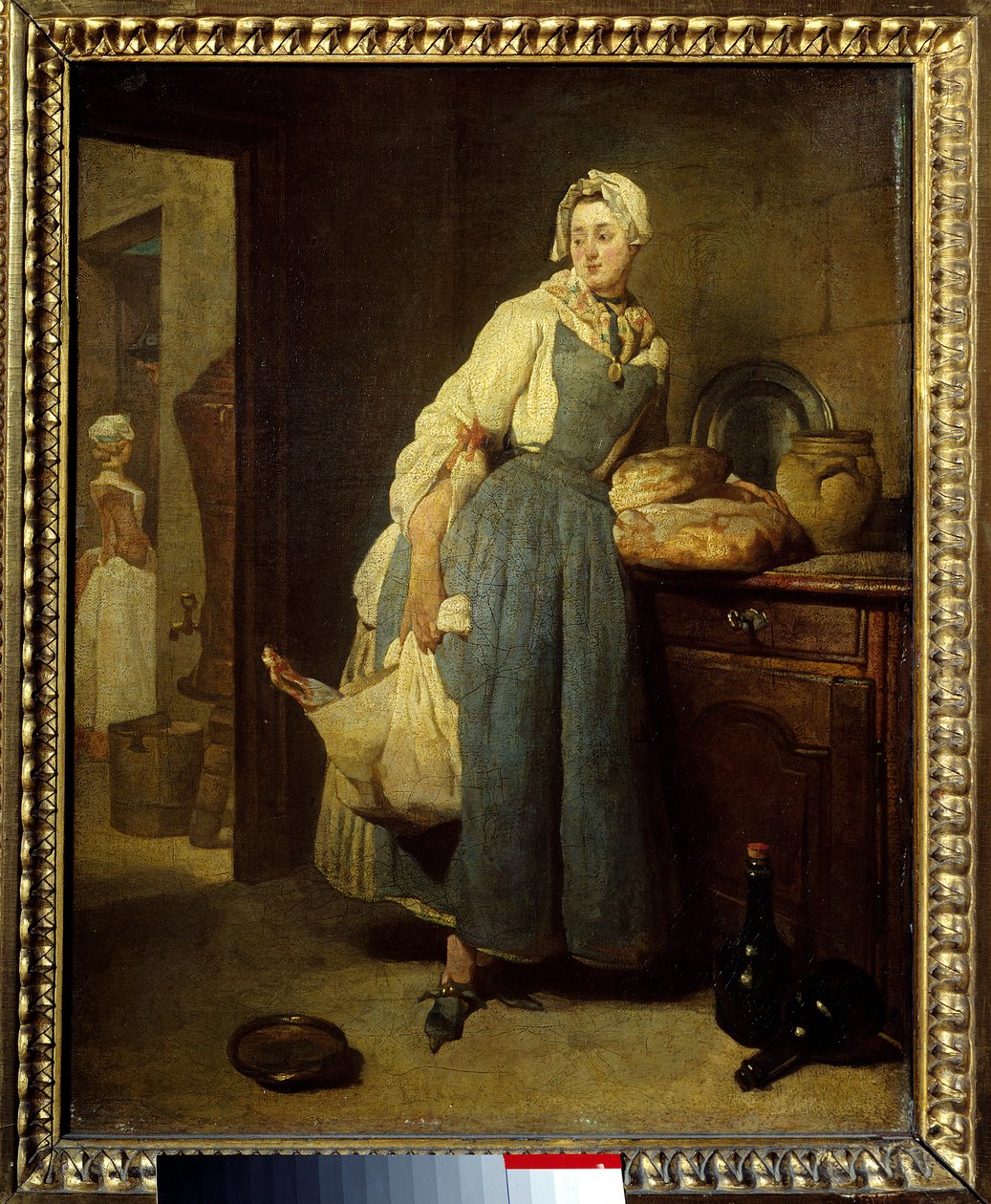 Az öltöző. Jean Baptiste Simeon Chardin (1699-1779) festménye 18. század V. 0,47x0,38 m. alkotó: Jean Baptiste Simeon Chardin