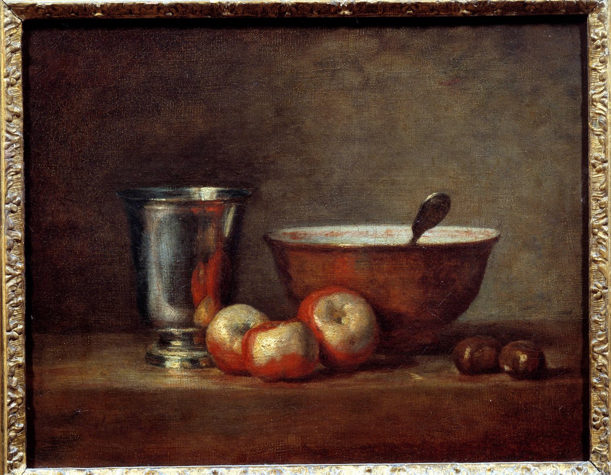 Az ezüst pohár. Jean Baptiste Simeon Chardin (1699-1779) festménye alkotó: Jean Baptiste Simeon Chardin