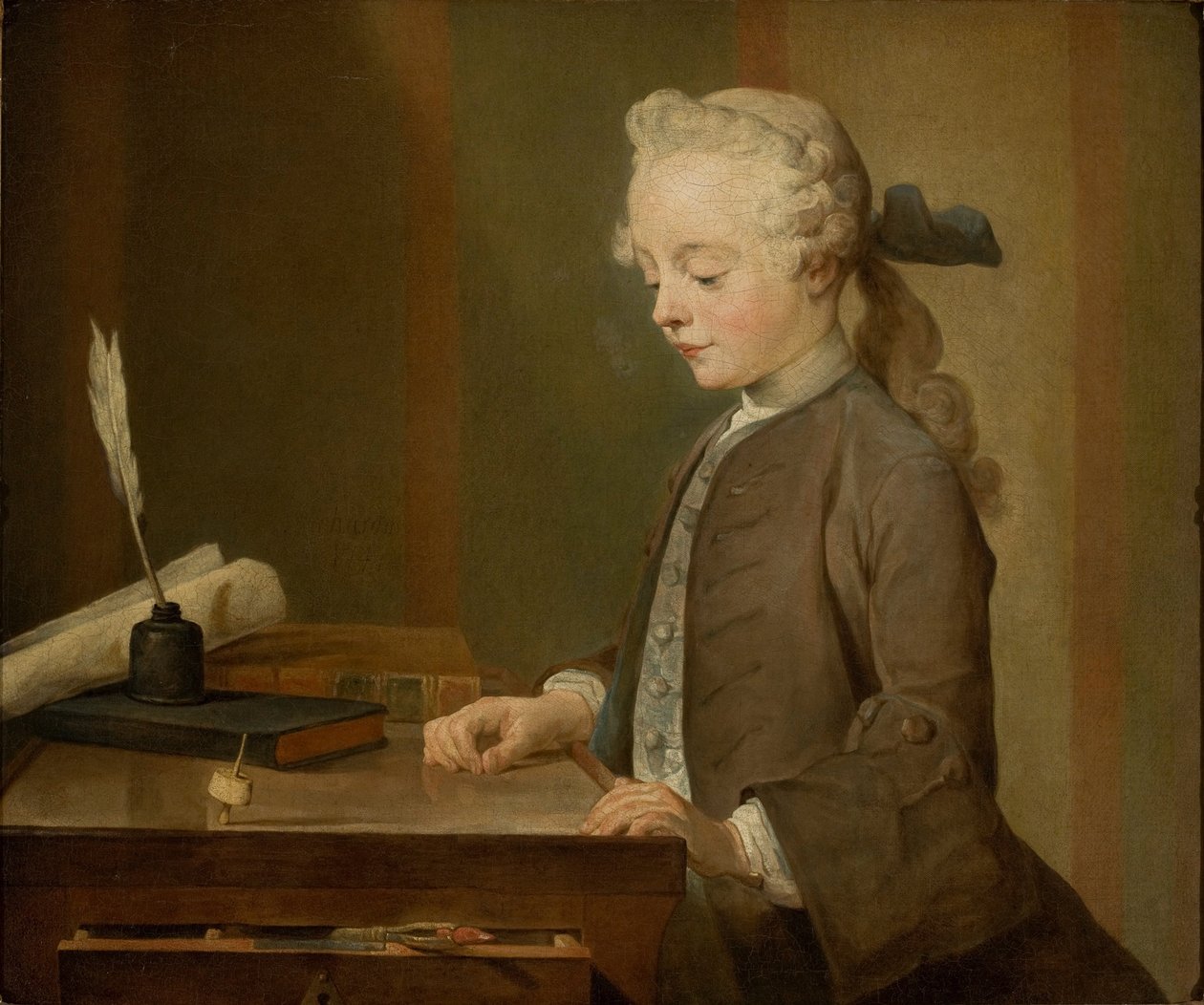 Auguste Gabriel Godefroy portréja alkotó: Jean Baptiste Simeon Chardin