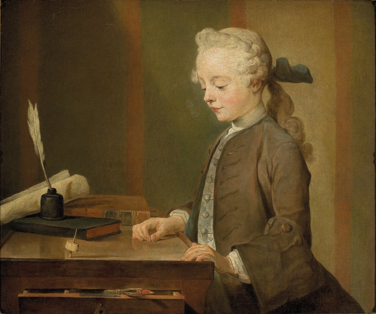 Auguste Gabriel Godefroy portréja alkotó: Jean Baptiste Simeon Chardin
