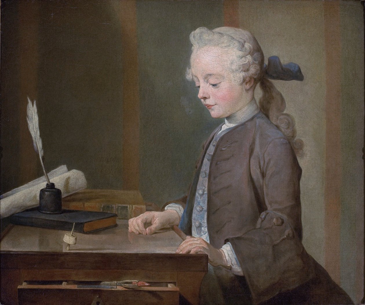 Auguste Gabriel Godefroy portréja alkotó: Jean Baptiste Simeon Chardin