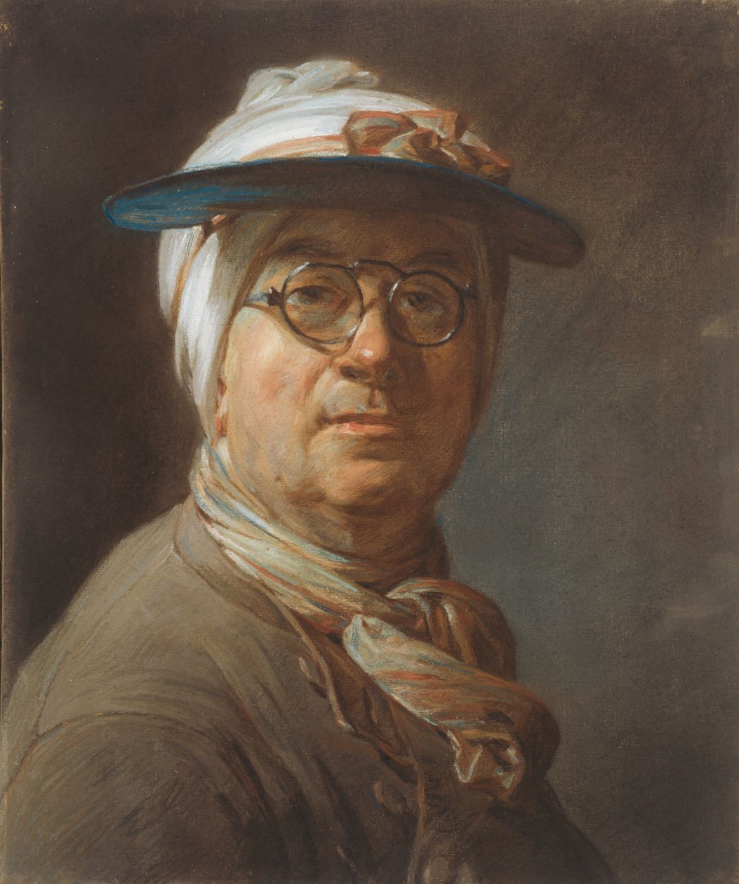 Önarckép napellenzővel alkotó: Jean Baptiste Simeon Chardin