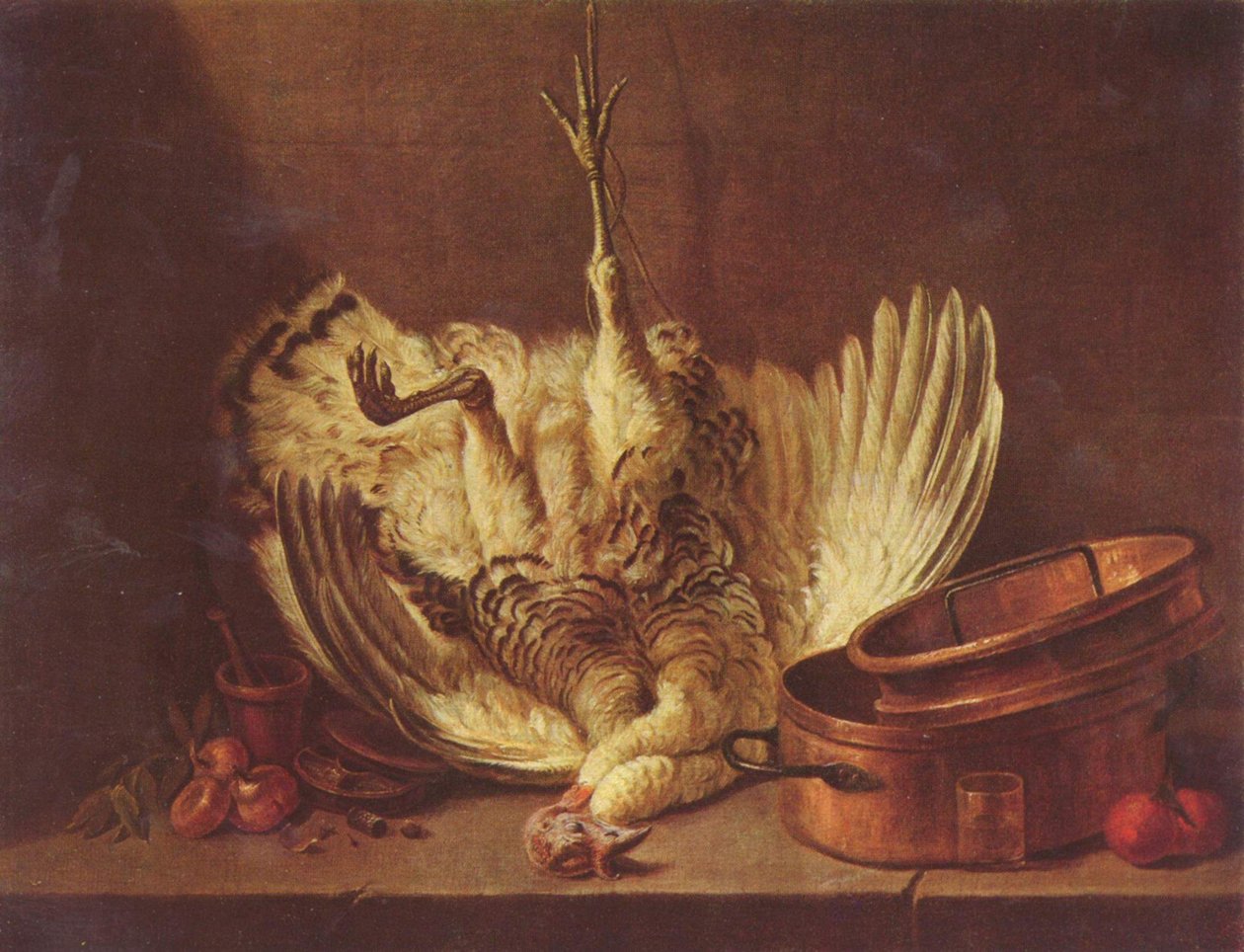 Csendélet lógó pulykával alkotó: Jean Baptiste Simeon Chardin