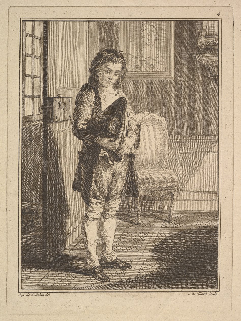 Stripper Shoe Shiner, Mes gens, ou Les Commissionnaires ultramontains au servi..., 1766-70. alkotó: Jean Baptiste Tillard